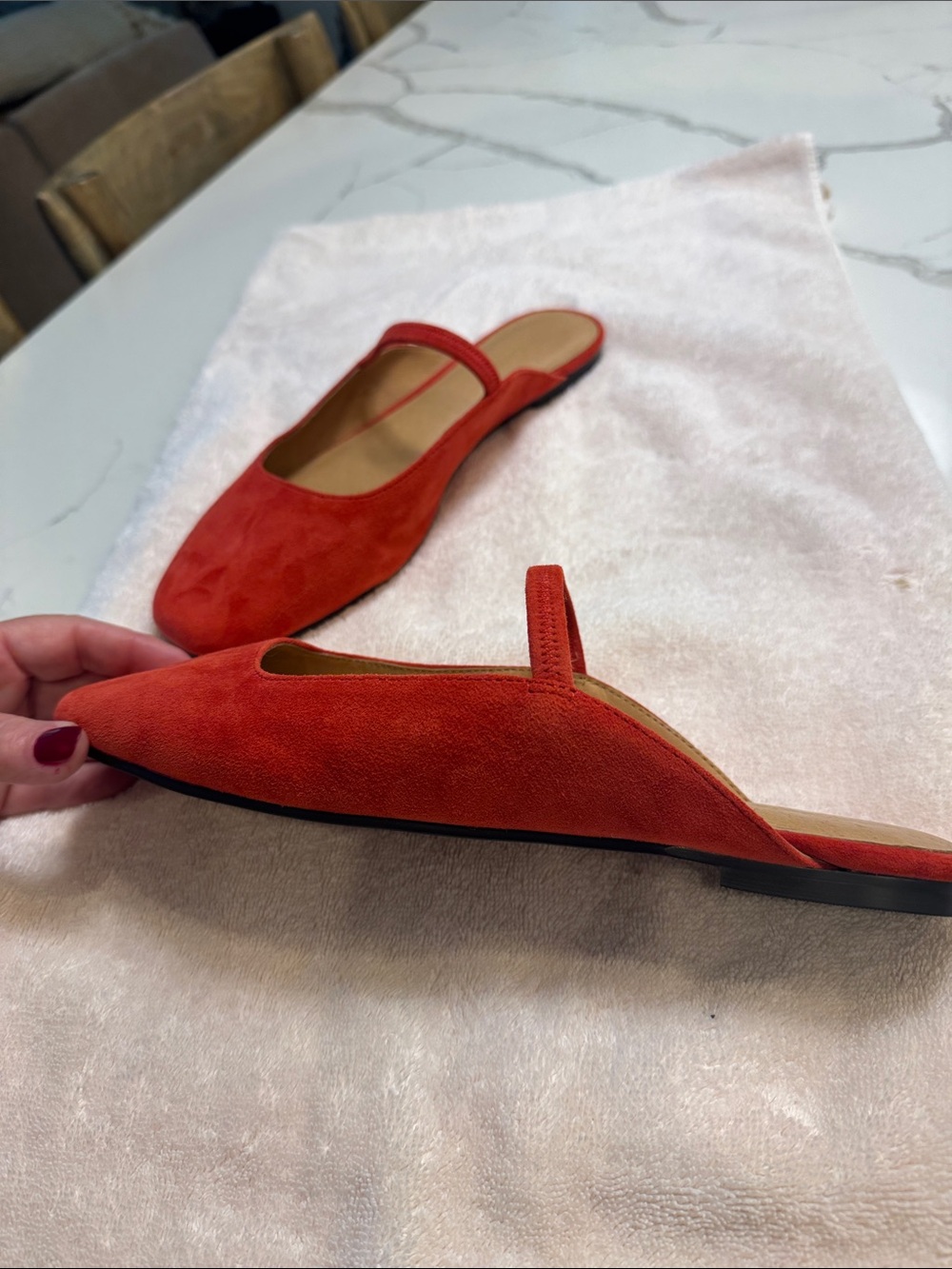 Classic Red Suede Slingback Flats- Madewell size 9 (Never Worn) - Picture 8 of 8